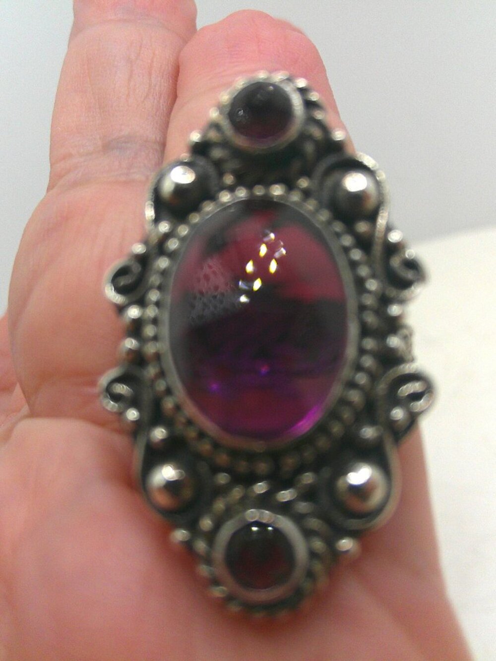 Bali African Lilac Quartz Ring